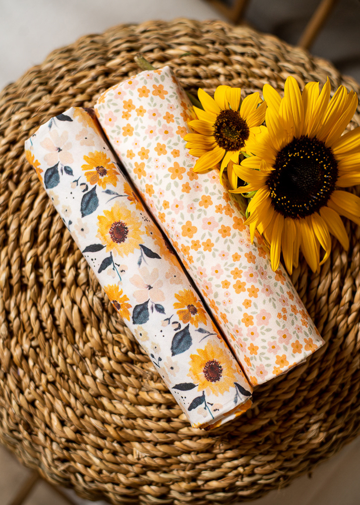 Mini Set Σεντόνια Sunflower / Orange flowers
